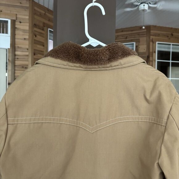 VNTG Cal Craft Barn Coat Men L Brown Lined Chore Jacket Work Farm Ranch Hunt USA - Picture 4 of 13